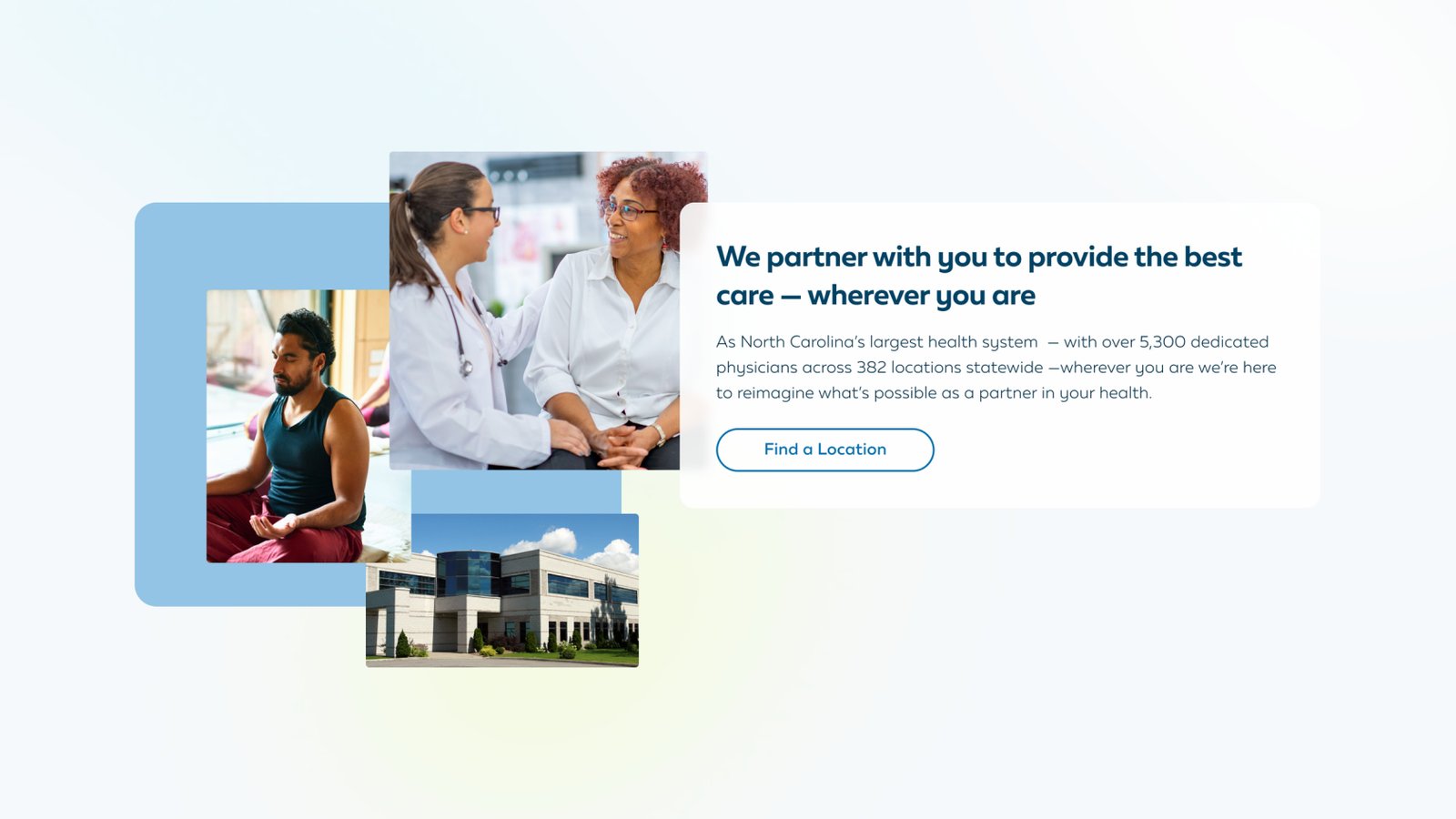 The redesigned UNC Health homepage on desktop